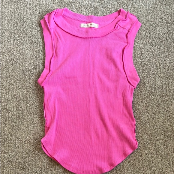 We The Free Fitted Pink Sleeveless Tank Top - Picture 1 of 3